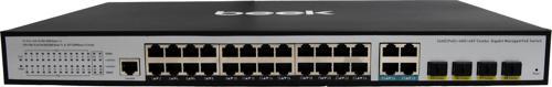 24 Ports 10/100/1000Mbps Managed PoE Switch with 4Gigabit Combo Uplink 400W