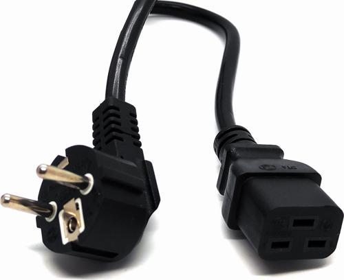 Güç Kablosu, Schuko to C19 1.8 mt H05VV-F 3* 1.5mm2 Power Cable Schuko to c19 1.8