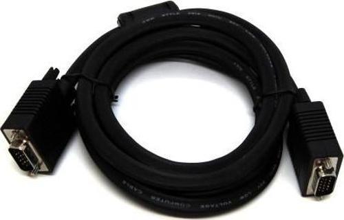 VGA Monitör Kablosu, DSUB 15 erkek &lt;-&gt; DSUB 15 erkek, 10 metre, 3Coax/7C, AWG28, 2x ferri