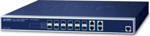 Layer 3 12-Port 10GBASE-X SFP+ + 4-Port 10GBASE-T Managed Ethernet Switch with 48V DC Redundant Powe