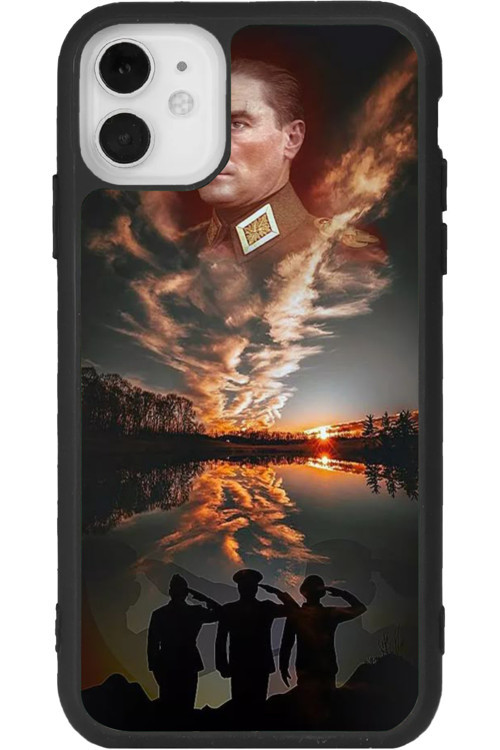 iPhone 11 Uyumlu Baskılı, Mat Siyah Renk, Yumuşak Silikon, Koruyucu, Şok Emici Kapak, Kılıf