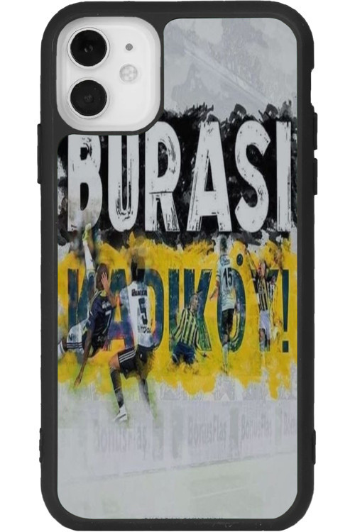 iPhone 11 Uyumlu Baskılı, Mat Siyah Renk, Yumuşak Silikon, Koruyucu, Şok Emici Kapak, Kılıf