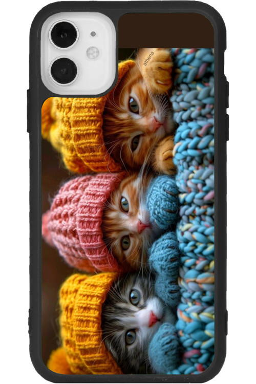 iPhone 11 Uyumlu Baskılı, Mat Siyah Renk, Yumuşak Silikon, Koruyucu, Şok Emici Kapak, Kılıf