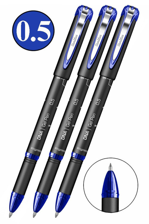 Mavi Pilot Kalem DNA Gel Pen 3 Adet Scrikss Pilot Kalem 0.5mm Roller Uç Pilot Kalem İnce Uçlu Likit Mürekkepli Pilot