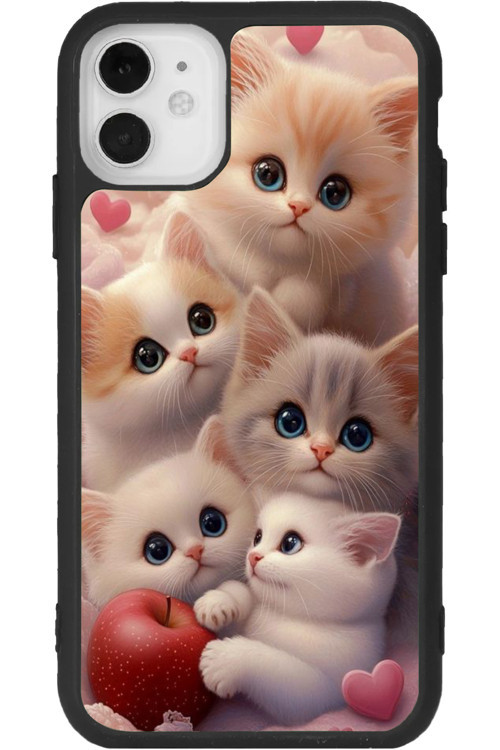 iPhone 11 Uyumlu Baskılı, Mat Siyah Renk, Yumuşak Silikon, Koruyucu, Şok Emici Kapak, Kılıf