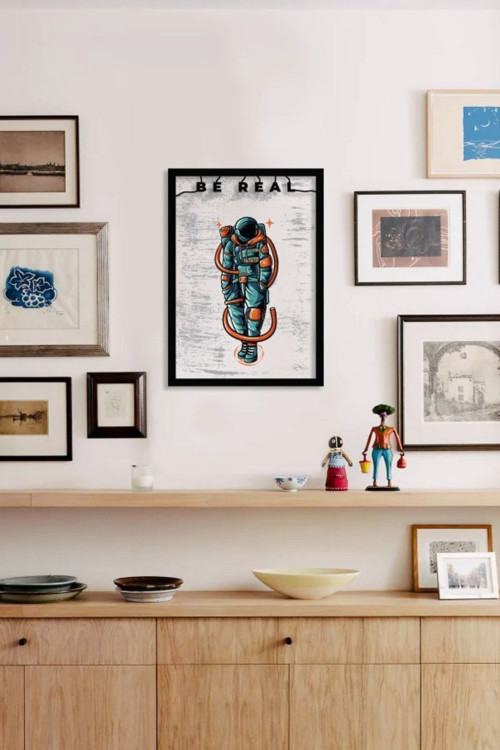 be Real Metal Poster - Dekoratif Metal Duvar Tablosu - 48X67 Cm