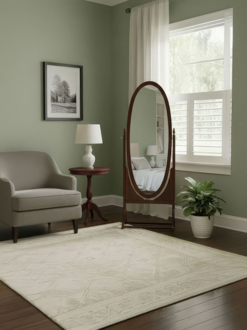 Rivoli Ayaklı Ahşap Oval Boy Aynası 58x165