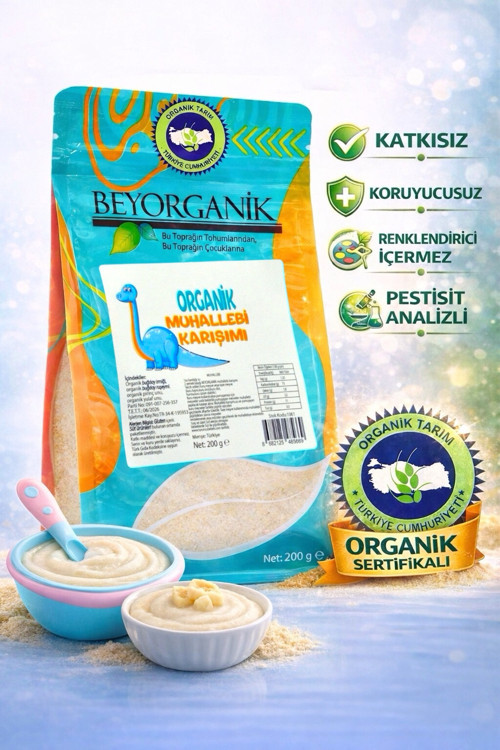 Organik Muhallebi Karışımı (YULAFLI) 200gr (PESTİSİT VE AFLATOKSİN ANALİZLİ)