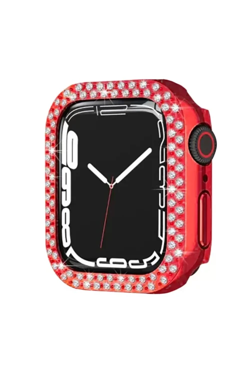 Newface Apple Watch 44Mm Taşlı Kasa - Kırmızı 481348