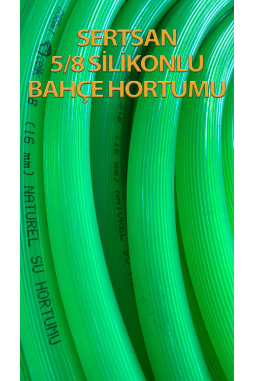 Silikonlu Bahçe Hortumu 5/8 Yeşil Renk 15 Metre