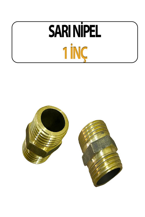 Pirinç Sarı Nipel 1 İnç