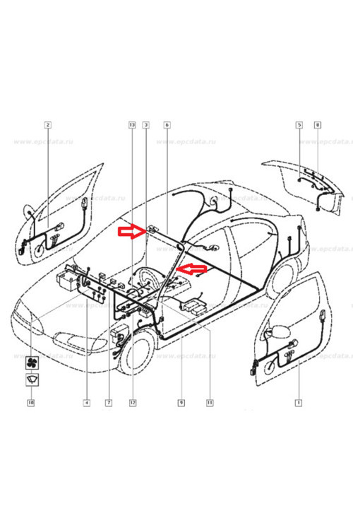 8200028038 Renault Tesısat Megane Tavan Lamba Kablo