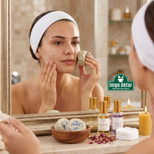 Mühürlü Ruşur Taşı (Sefidab) 12 Adet Doğal Peeling