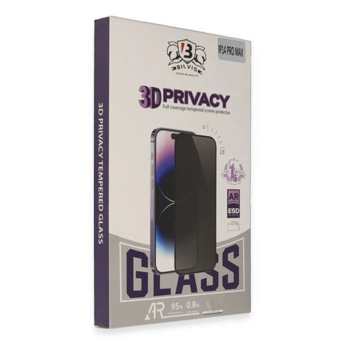 İphone 15 Pro Max Bilvis 3D Hayalet Cam Ekran Koruyucu