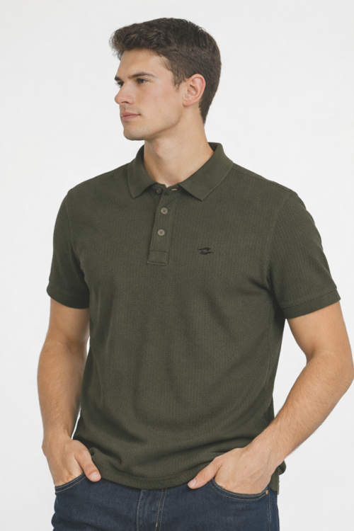 Crozwise Pike Kumaş Erkek Haki Polo Tişört Pike Kumaş 7152-04