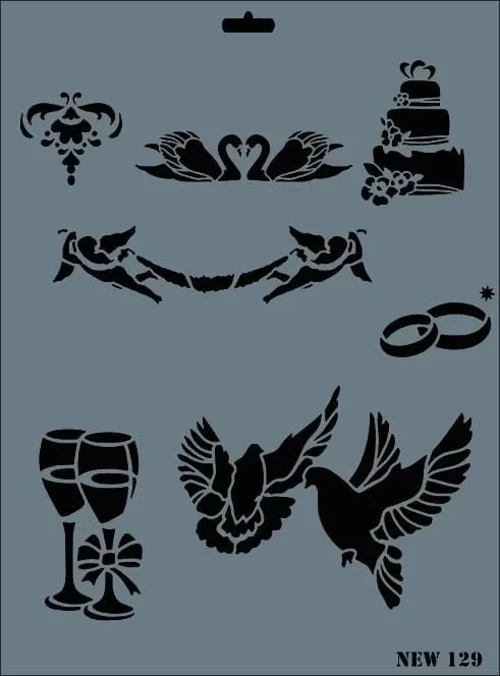 New Seri N-129 Stencil 35x25 cm