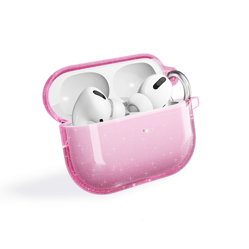 Air-Pods Pro 2 MKST Allstar Airbag 32 Parlayan Simli Saydam Renkli Kılıf-Pembe