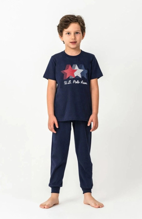 U.s. Polo Kısa Kol Pijama Takım Us2441-4 Lacivert