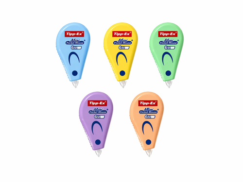 BİC TİPP-EX MİNİ POCKET PASTEL RENKLER 5 RENK (5 ADET)