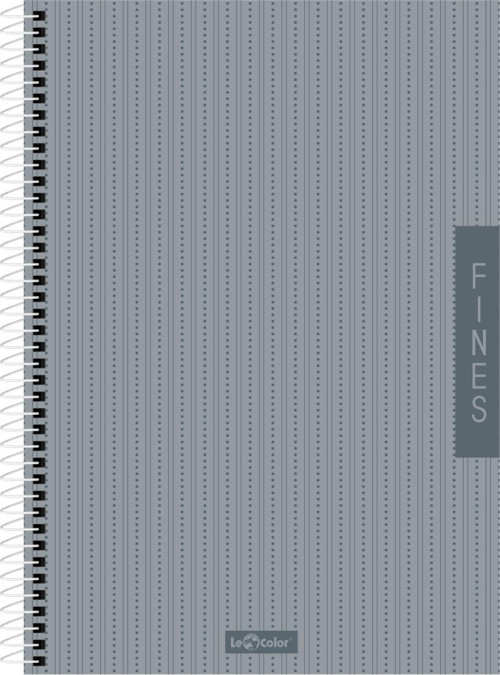 Fines Ofis Defter A4 Spiralli Çizgili Gri