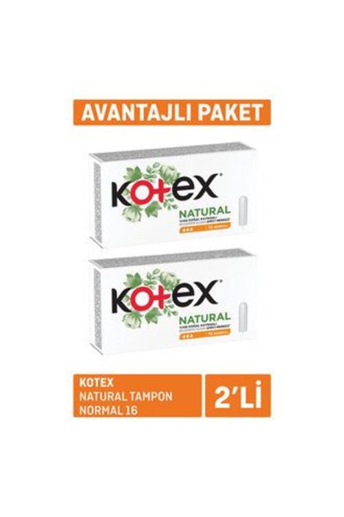 2 Adet Natural Tampon Normal 16 X 2