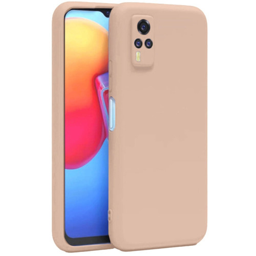 Vivo Y53S Kılıf Nano İçi Kadife - Pudra