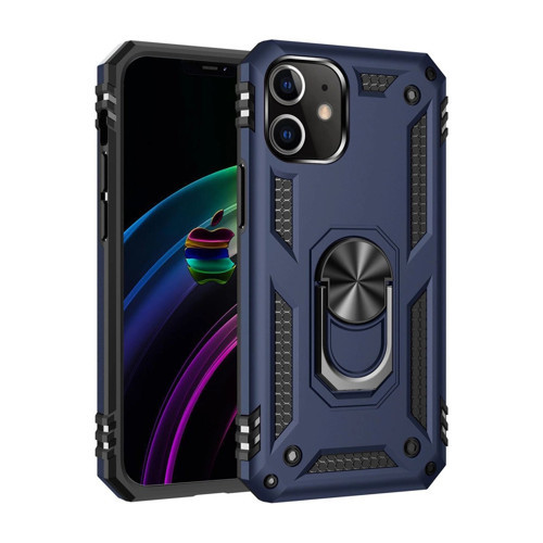 İphone 12 Mini Kılıf Sofya Yüzüklü Kapak - Lacivert