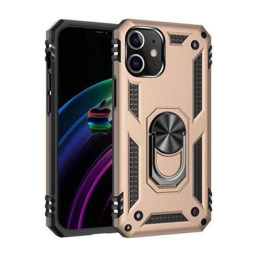İphone 12 Mini Kılıf Sofya Yüzüklü Kapak - Gold
