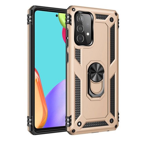 Galaxy A52 Kılıf Sofya Yüzüklü Kapak - Gold
