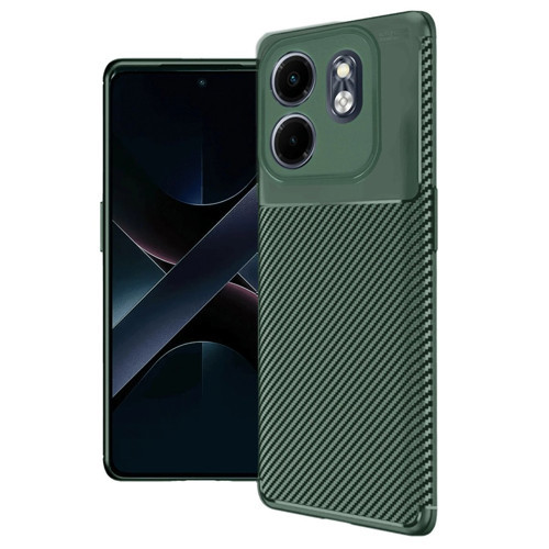 İnfinix Smart 9 Kılıf Auto Fus Karbon Kapak - Koyu Yeşil
