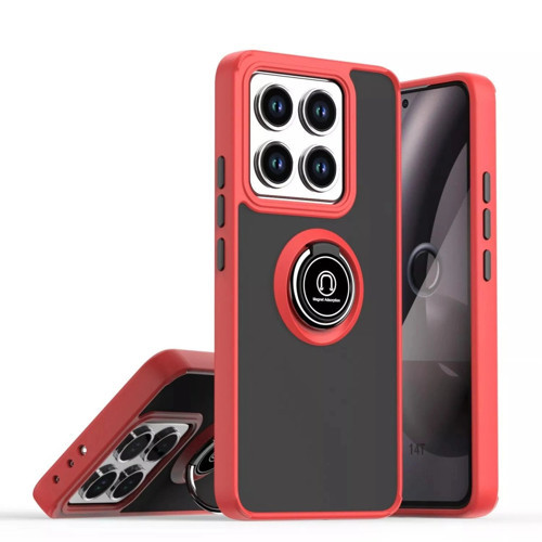 Mi 14T Pro Kılıf Montreal Yüzüklü Kapak - Kırmızı