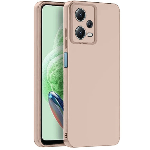 Note 12 Pro 5G Kılıf Nano İçi Kadife - Pudra