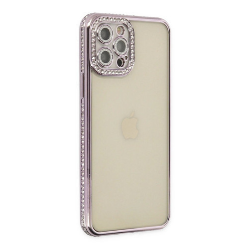 İphone 12 Pro Kılıf Joke Taşlı - Mor