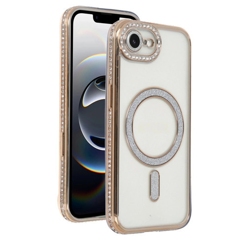İphone 16E Joke Simli Magneticsafe Kılıf - Gold