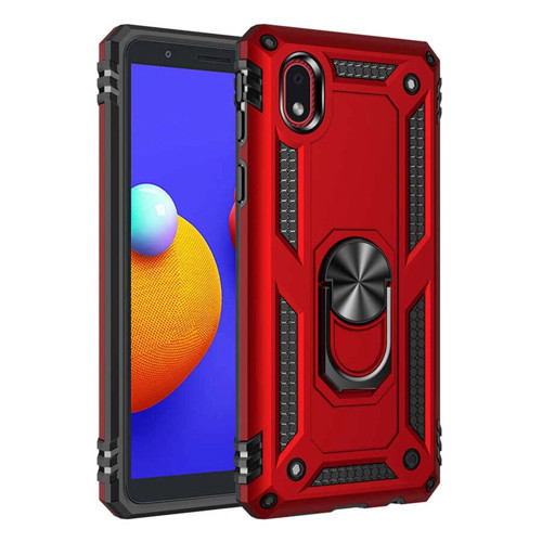 Galaxy A01 Core Kılıf Sofya Yüzüklü Kapak - Kırmızı