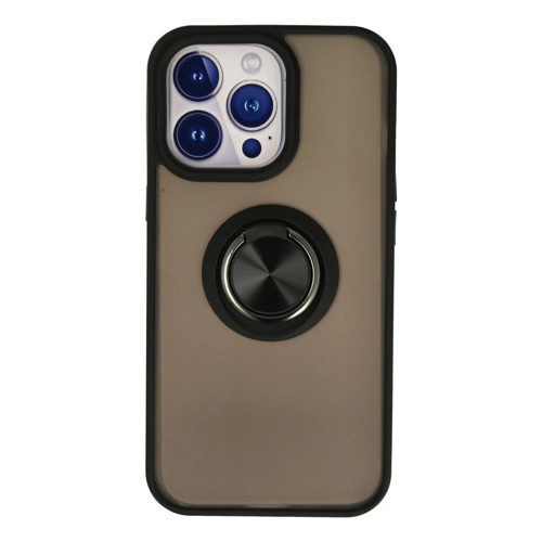 İphone 13 Pro Kılıf Montreal Yüzüklü Kapak - Siyah