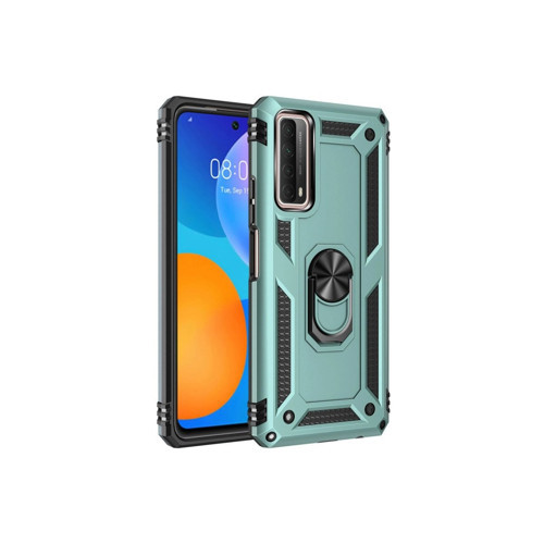 Huawei P Smart 2021 Kılıf Sofya Yüzüklü Kapak - Yeşil