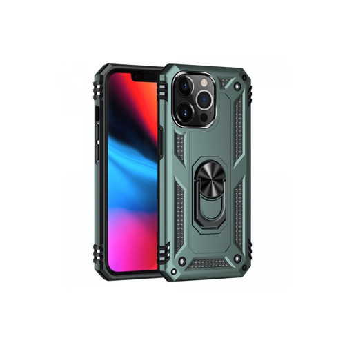 İphone 13 Pro Max Kılıf Sofya Yüzüklü Kapak - Yeşil