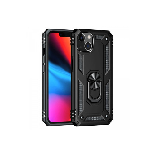 İphone 13 Kılıf Sofya Yüzüklü Kapak - Siyah