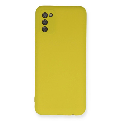 Galaxy A02S Kılıf Nano İçi Kadife - Sarı