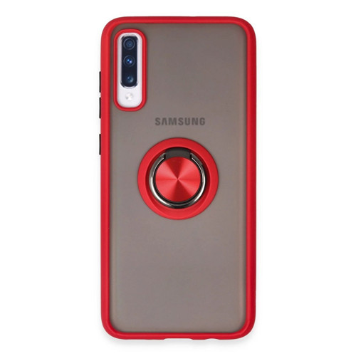 Galaxy A70 Kılıf Montreal Yüzüklü Kapak - Kırmızı