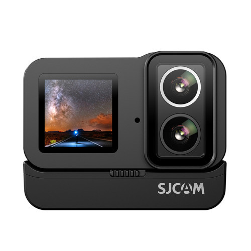 SJ20 Dual Lens 4K 30fps 20MP 6 Eksenli Gyro Gece Görüş Aksiyon Kamerası Siyah