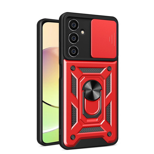 Galaxy A05 Kılıf Pars Lens Yüzüklü - Kırmızı