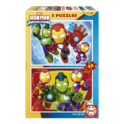 Çocuk Puzzle 2x48 Parça Iron Man ve Arkadaşları 20345