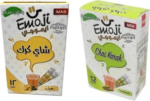 Al Khair Emoji Ginger And Cardamom Karak Tea, Zencefilli Ve Kakuleli Şekersiz Karak Çayı 12+12 Li