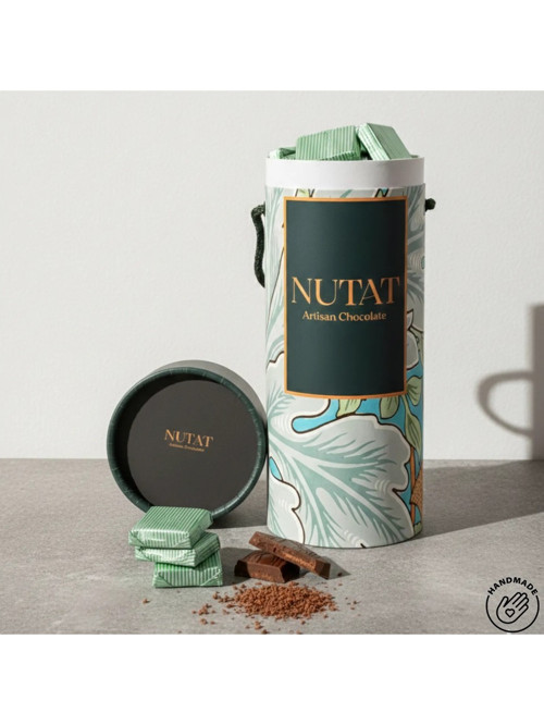 700 gr Sütlü Madlen Çikolata - Kapaklı Yeşil Tasarım Büyük Boy Silindir Kutu 🍫📦