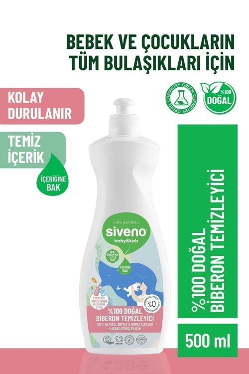 %100 Doğal Emzik ve Biberon Temizleyicisi Bitkisel Elde Bulaşık Sabunu Nemlendirici Vegan 500 ml