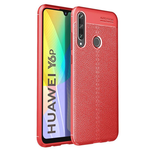 Huawei Y6P Kılıf Auto Fus Kapak - Kırmızı