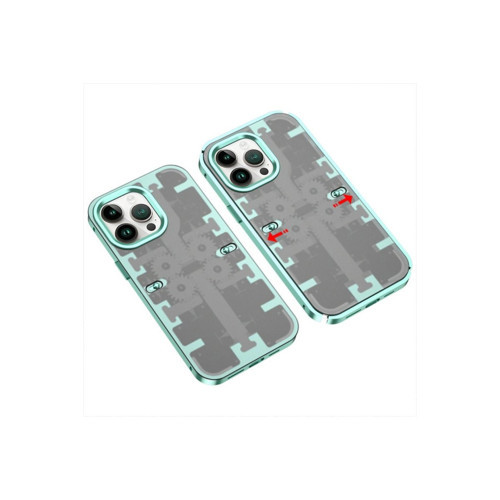 İphone 13 Pro Kılıf Mekanik Bumper Kapak - Yeşil