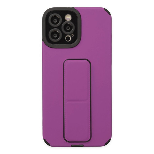 İphone 12 Pro Max Kılıf Mega Standlı - Mor